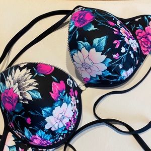 Shade & Shore Floral bikini top 34DD